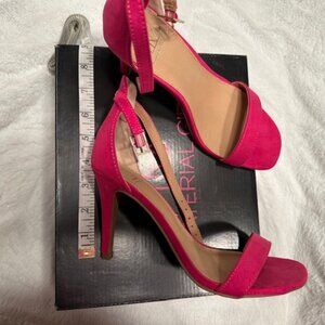 Fuschia heeled sandals